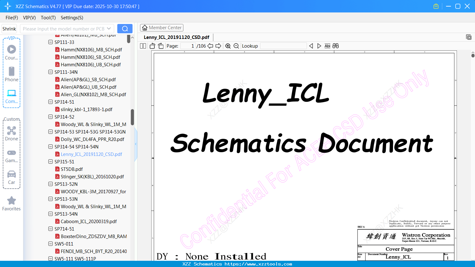Laptop ACER Lenny_ICL_20191120_CSD